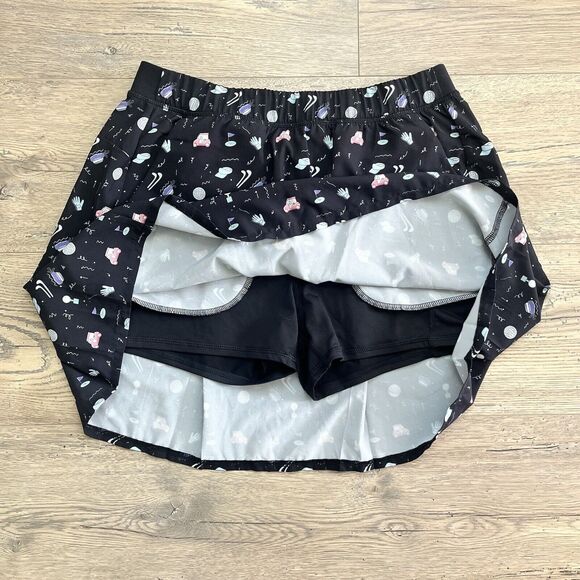 KYODAN Golf Activewear Skirt Skort Gold Print Size P/S - Picture 6 of 9